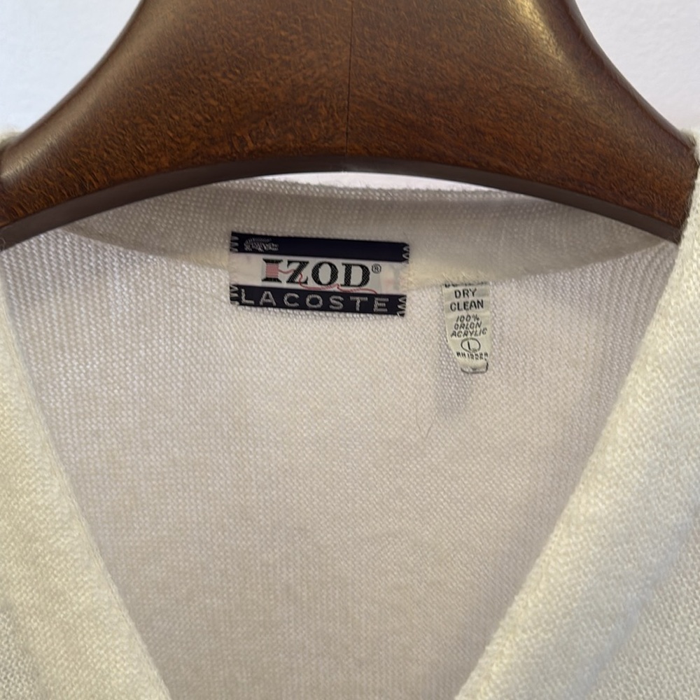 1970’s Vintage Lacoste cardigan size Large - Picture 4 of 4
